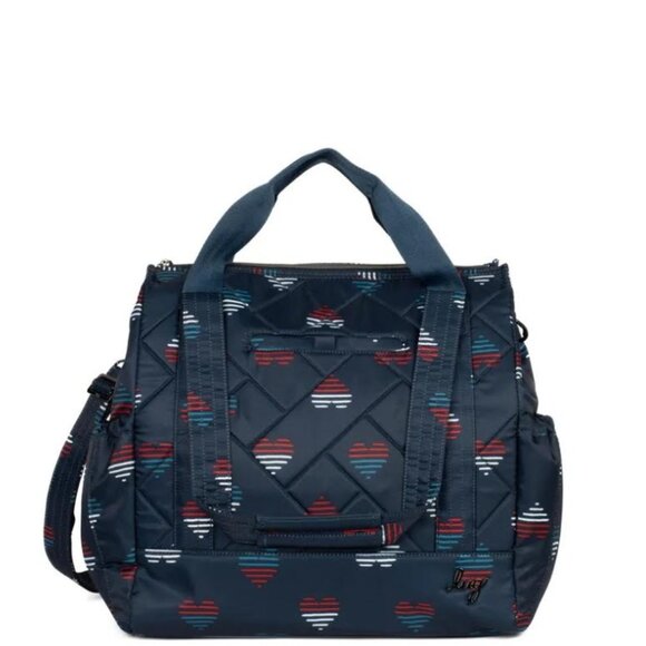 Lug Kerstin Lindquist Baby Yacht Carry-All Zip-Top Tote Hearts Liberty - Picture 1 of 13